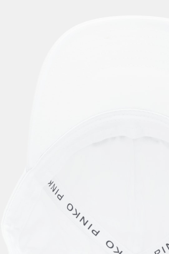 Pinko czapka z daszkiem bawełniana biały 106739.A38Q