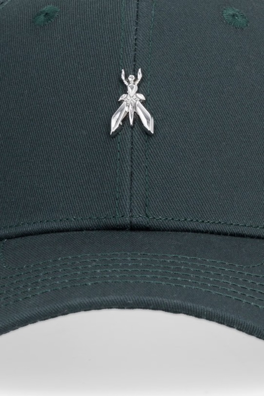 Patrizia Pepe czapka z daszkiem bawełniana 8F0109.AB01 zielony SS26