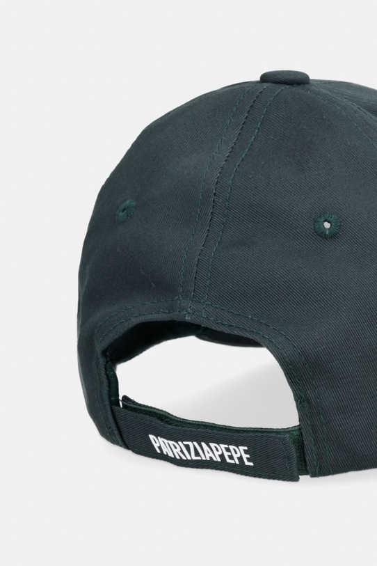 Akcesoria Patrizia Pepe czapka z daszkiem bawełniana 8F0109.AB01 zielony