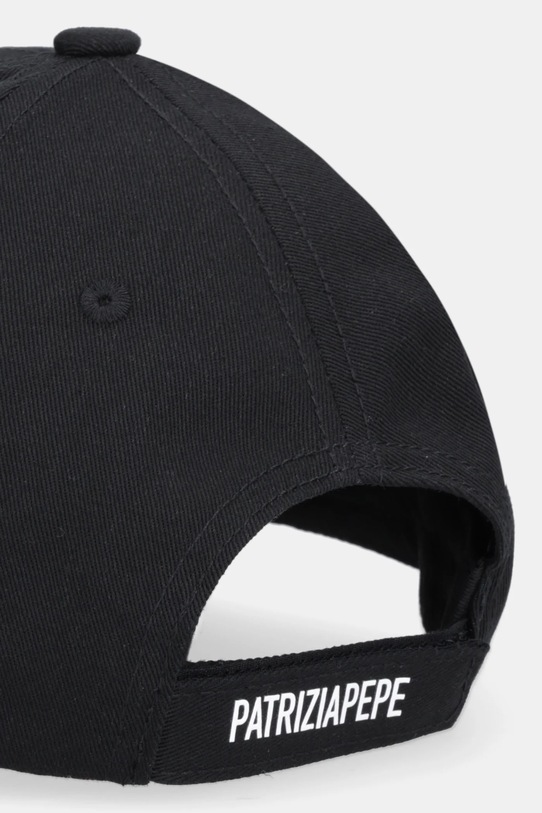 Akcesoria Patrizia Pepe czapka z daszkiem bawełniana 8F0109.AB01 czarny