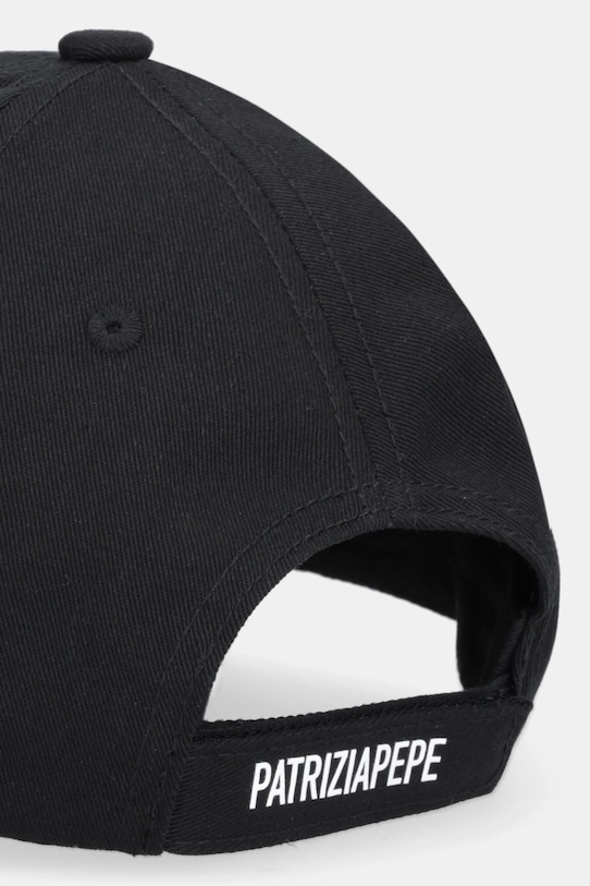 Kiegészítők Patrizia Pepe pamut baseball sapka 8F0109.AB01 fekete