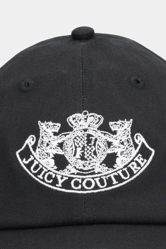 Juicy Couture czapka z daszkiem bawełniana Dog Crest JCAWH126702 czarny SS26