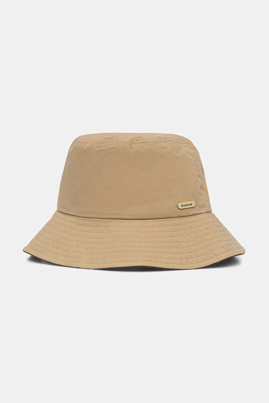 Barbour bucket hat damskie bawełniane Asker beżowy LHA0620