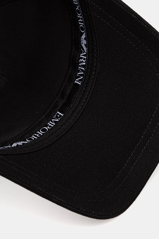 Emporio Armani czapka z daszkiem bawełniana EW004011.AF14765 czarny