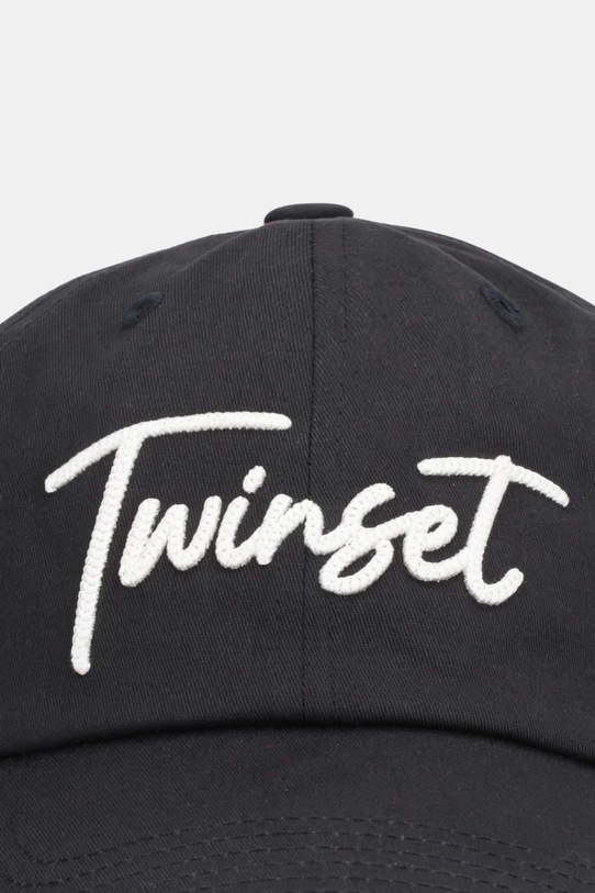 Памучна шапка с козирка Twinset 261TA4390 черен SS26