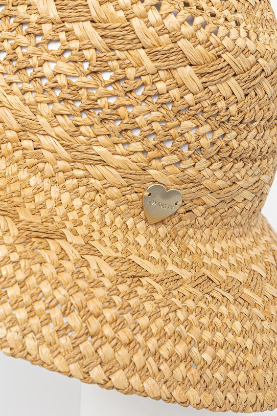 Twinset kapelusz słomkowy damski 261LM5BDD beżowy SS26