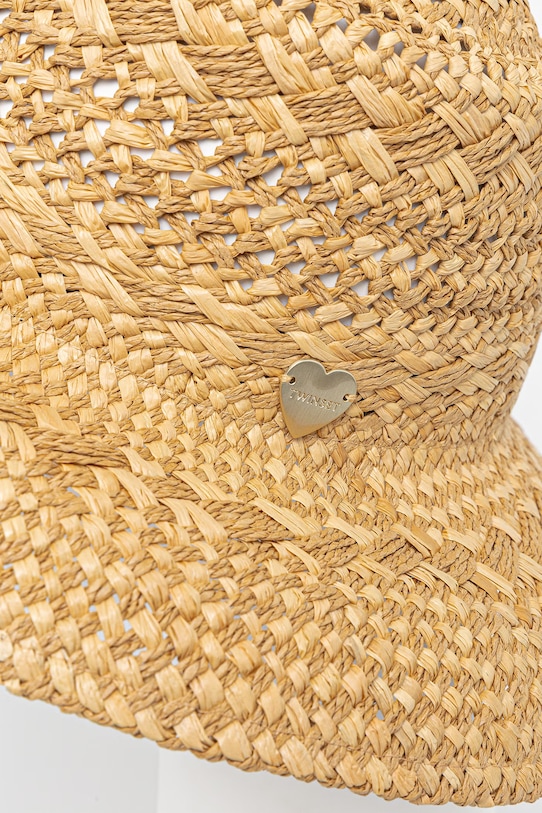 Twinset kapelusz słomkowy damski 261LM5BDD beżowy SS26