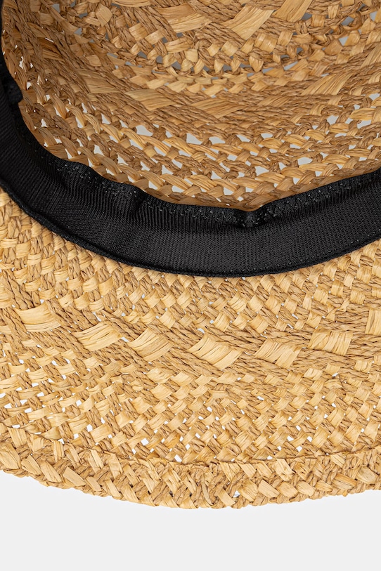 Twinset kapelusz słomkowy damski beżowy 261LM5BDD