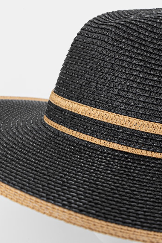 Twinset kapelusz słomkowy damski 261TO5530 czarny SS26