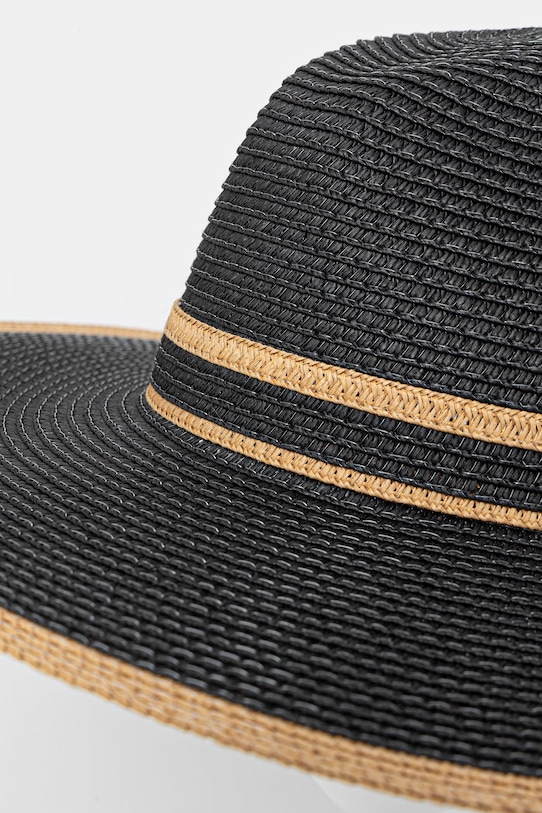Twinset kapelusz słomkowy damski 261TO5530 czarny SS26