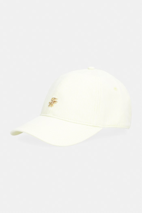 Tommy Hilfiger baseball kapa ženska bombažna zelena AW0AW18328