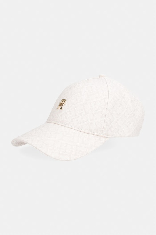 Tommy Hilfiger čiapka so šiltom dámska bavlnená béžová AW0AW18331