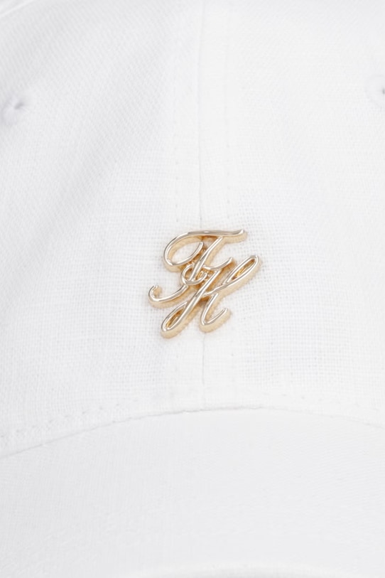 Tommy Hilfiger čiapka so šiltom dámska ľanová SUMMER AW0AW18345 béžová SS26