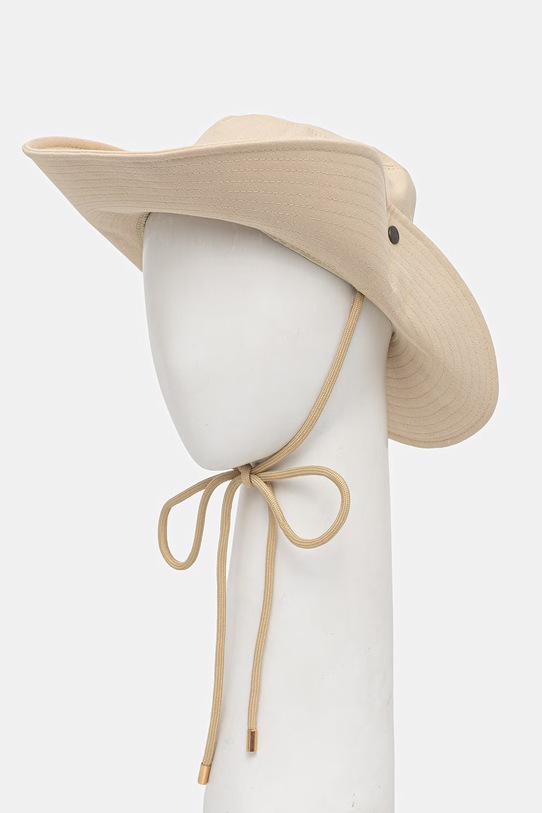 Pinko klobúk so širokým okrajom dámsky bavlnený 106751.A38M béžová SS26