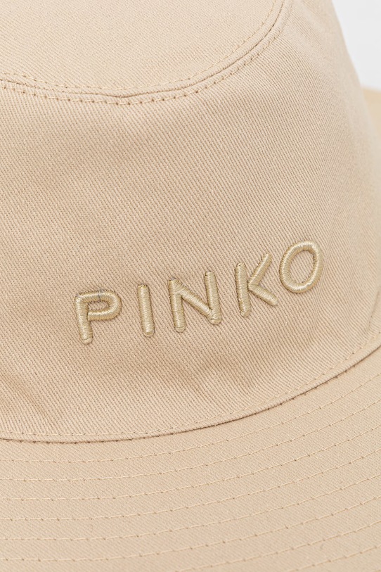 Doplnky Pinko klobúk so širokým okrajom dámsky bavlnený 106751.A38M béžová
