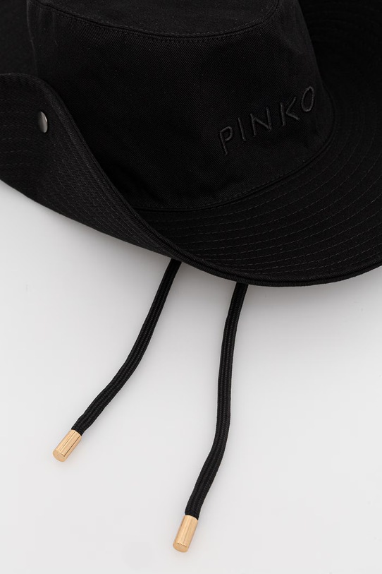 Pinko klobuk s širokim robom ženski bombažni črna 106751.A38M