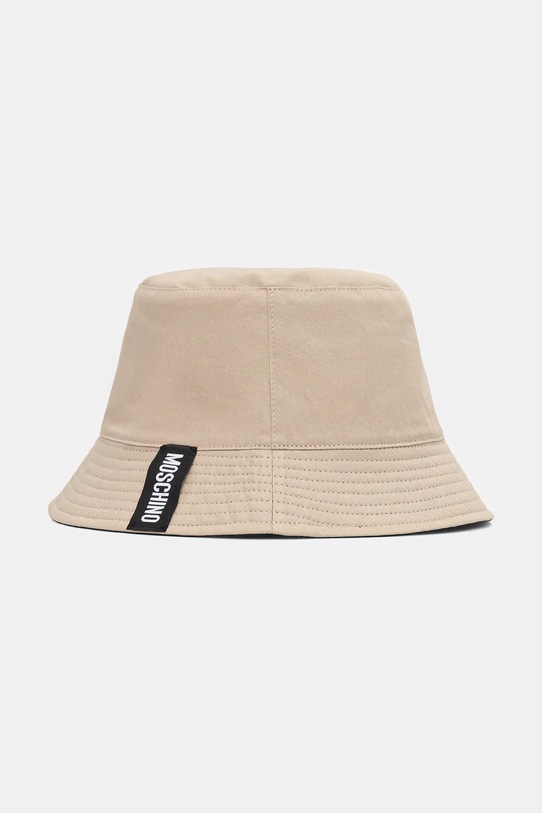Moschino kapelusz dwustronny bawełniany bawełna beżowy M3408.65470