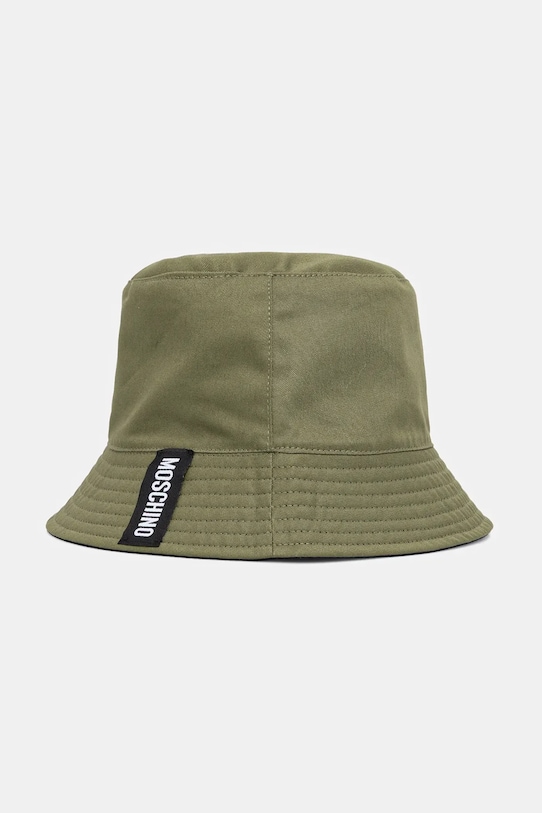 Moschino kapelusz dwustronny bawełniany bawełna zielony M3408.65470