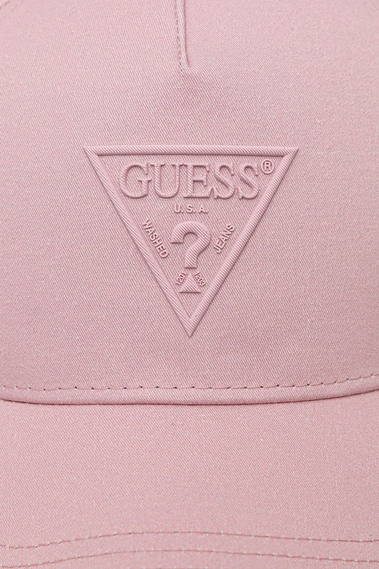 Guess czapka z daszkiem bawełniana różowy V6GZ07.W2122