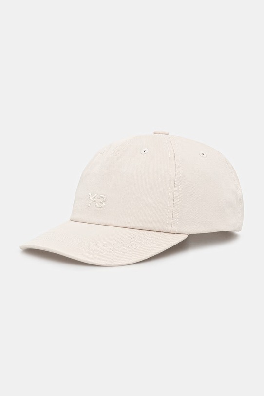 Y-3 czapka z daszkiem bawełniana DAD CAP bawełna beżowy KT3213