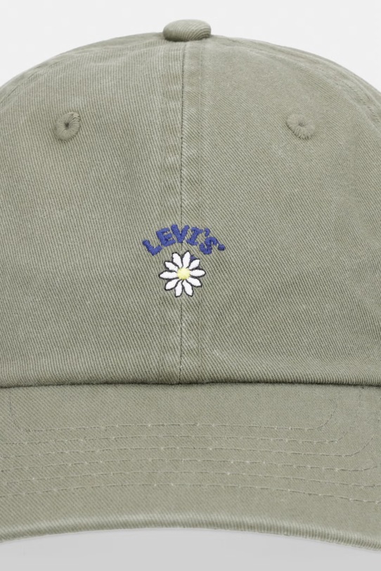 Levi's czapka z daszkiem bawełniana MINI GRAPHIC 005FZ zielony SS26