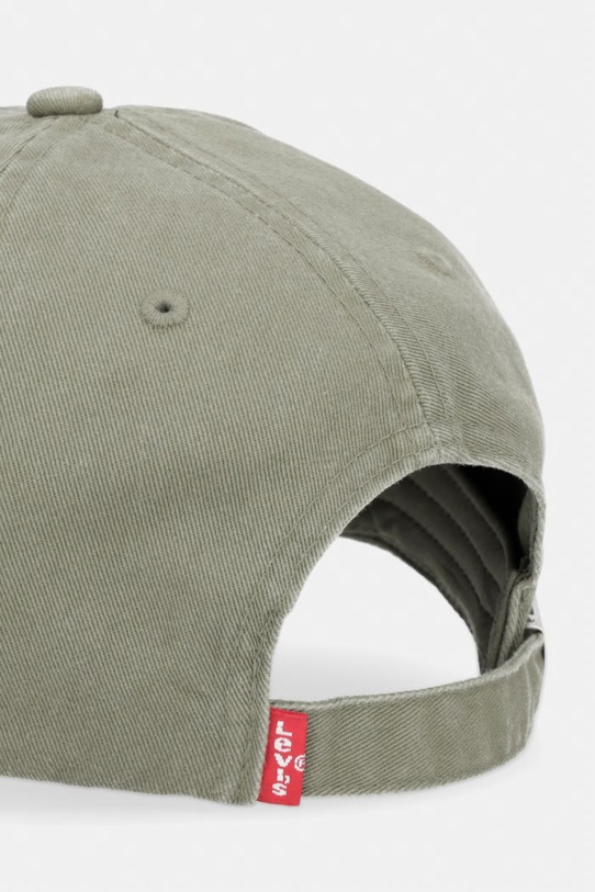 Akcesoria Levi's czapka z daszkiem bawełniana MINI GRAPHIC 005FZ zielony