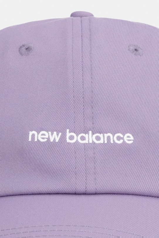 New Balance čiapka so šiltom dámska bavlnená LAH51010AA5 fialová SS26