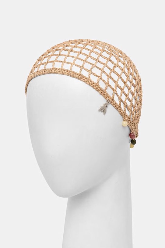 Akcesoria Patrizia Pepe czapka damska bawełniana 2F0130.K338 beżowy