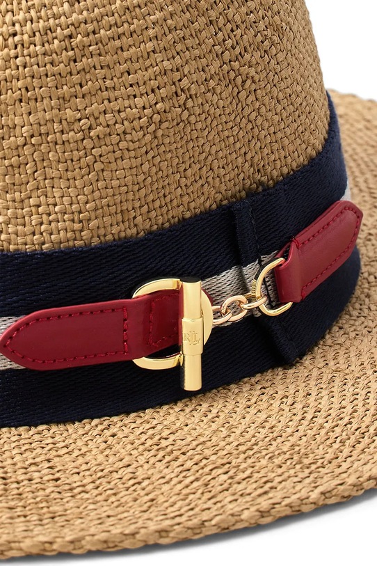 Akcesoria Lauren Ralph Lauren kapelusz słomkowy damski 454P14393 brązowy