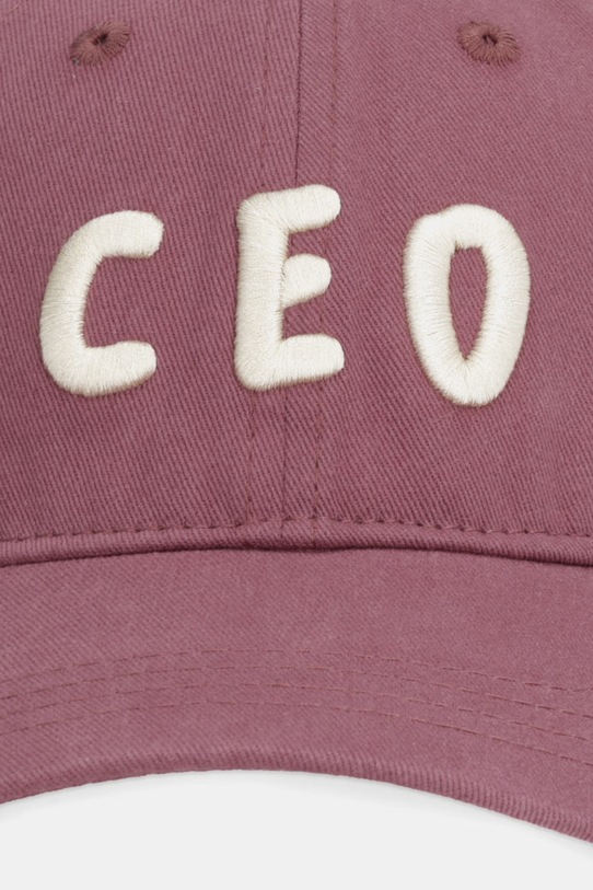 MAX&Co. czapka z daszkiem bawełniana MCLSIAMESE 2618571021200 bordowy SS26