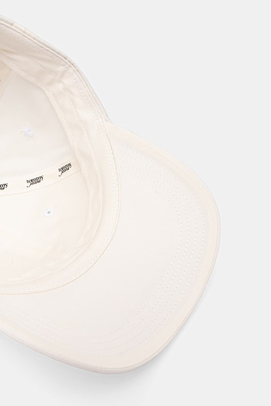 Tommy Jeans czapka z daszkiem damska bawełniana biały AW0AW18358