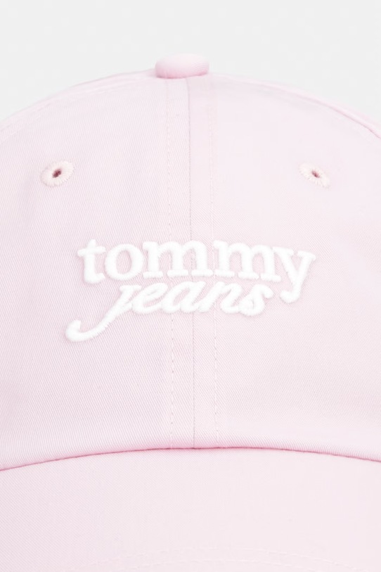 Tommy Jeans Kšiltovka dámská bavlněná AW0AW18358 růžová SS26