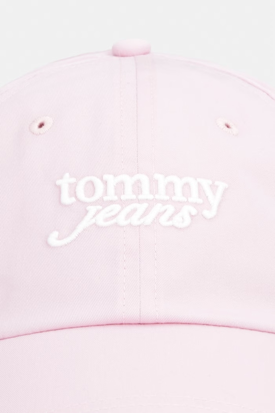 Tommy Jeans čiapka so šiltom dámska bavlnená AW0AW18358 ružová SS26