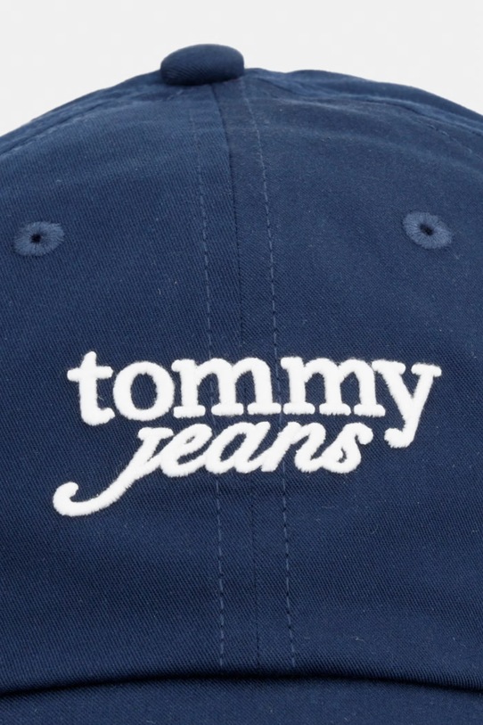 Tommy Jeans kšiltovka dámská bavlněná AW0AW18358 námořnická modř SS26