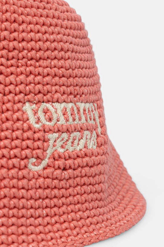 Akcesoria Tommy Jeans kapelusz bucket damski pleciony AW0AW18359 różowy