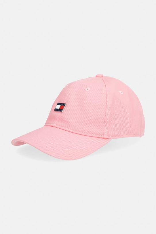 Tommy Jeans czapka z daszkiem damska jeansowa różowy AW0AW18362