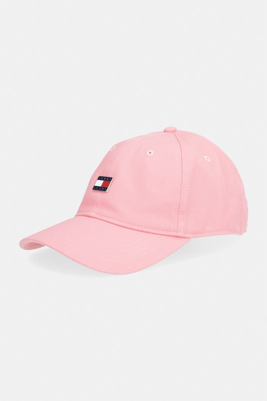 Tommy Jeans czapka z daszkiem damska jeansowa różowy AW0AW18362