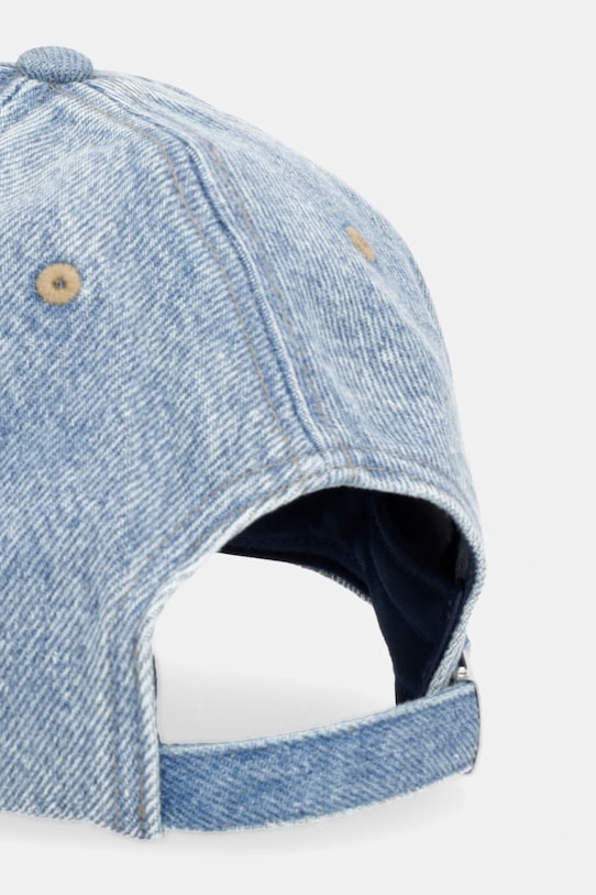 Akcesoria Tommy Jeans czapka z daszkiem damska bawełniana AW0AW18578 niebieski