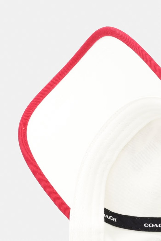 Coach czapka z daszkiem bawełniana beżowy CDO83