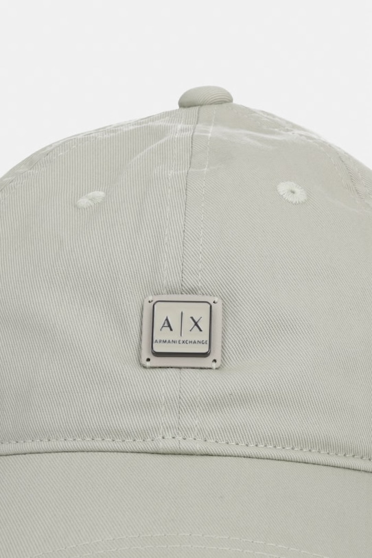 Armani Exchange czapka z daszkiem bawełniana XW002385.AF15502 zielony SS26