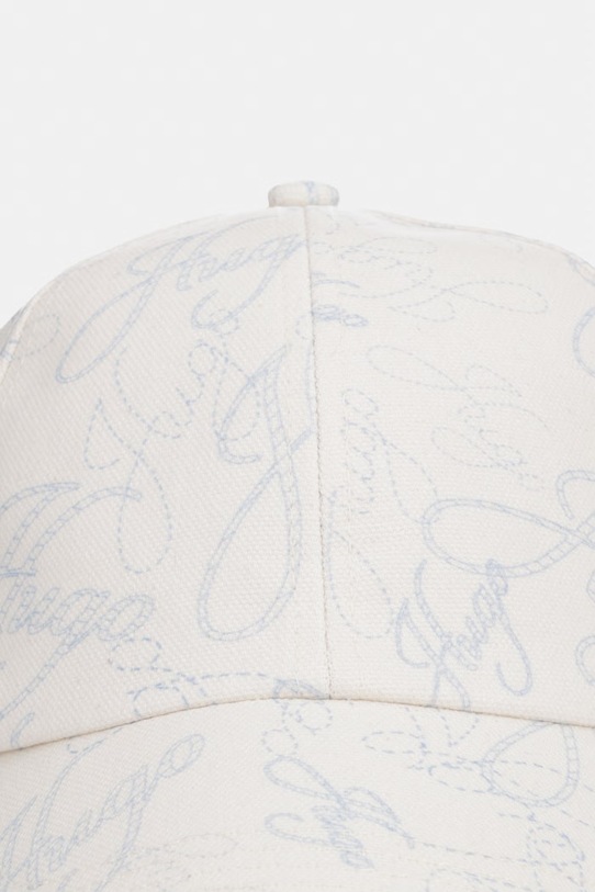 HUGO czapka bejsbolówka damska bawełniana Ally-M-PR 50561342 beżowy SS26