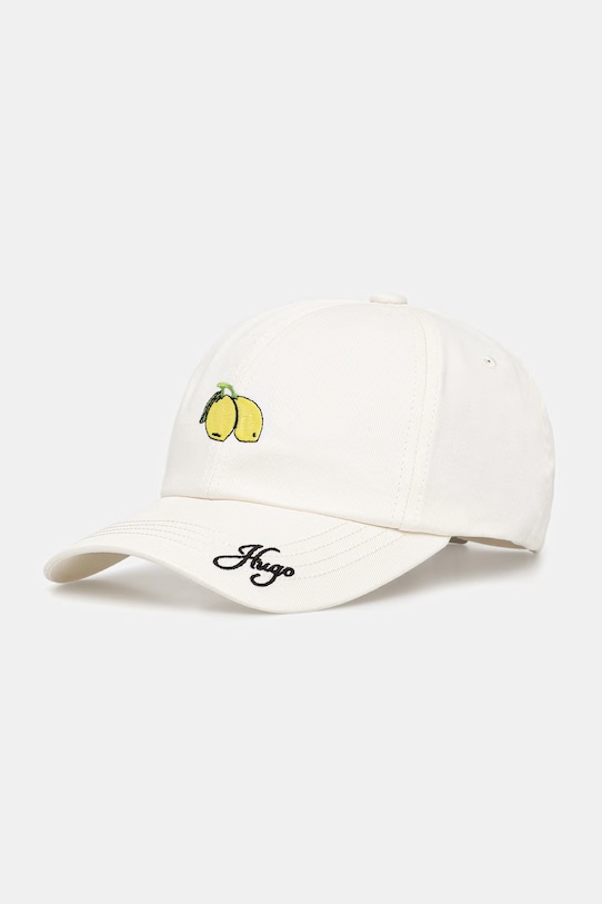 HUGO șapcă de damă din bumbac Ally-E-F bej 50562299