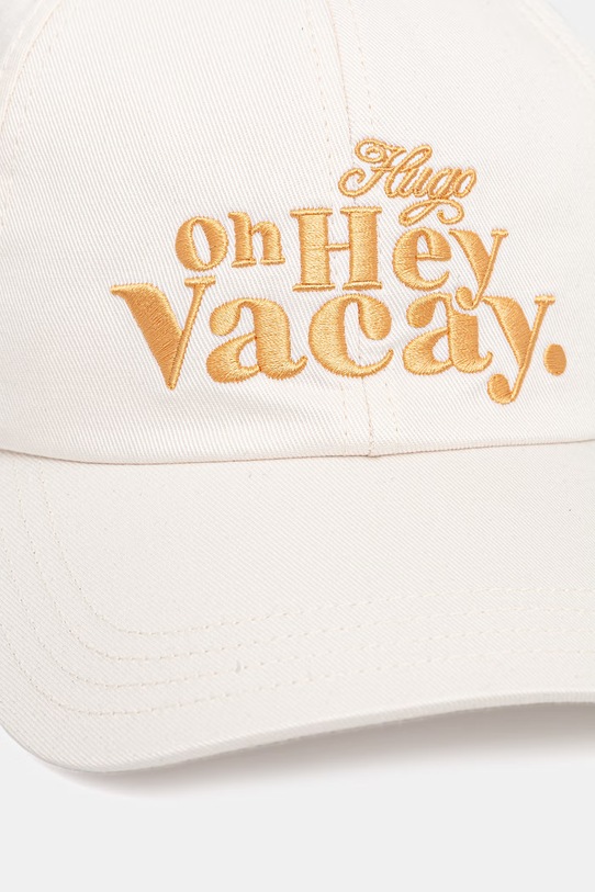 HUGO Blue бейсболка жіноча бавовняна Astryd-EM 50562465 бежевий SS26