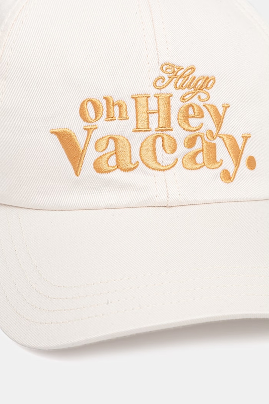 HUGO Blue бейсболка жіноча бавовняна Astryd-EM 50562465 бежевий SS26