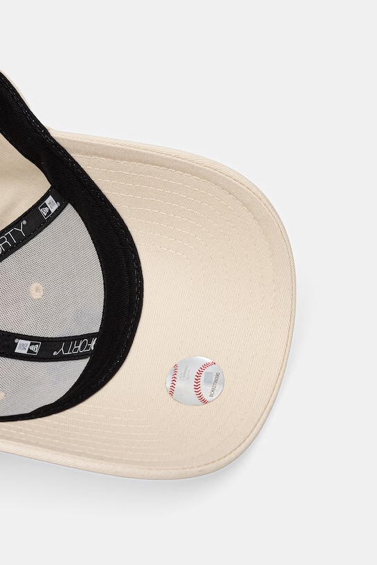 New Era czapka z daszkiem bawełniana METALLIC LOGO 9FORTY® beżowy 60771737