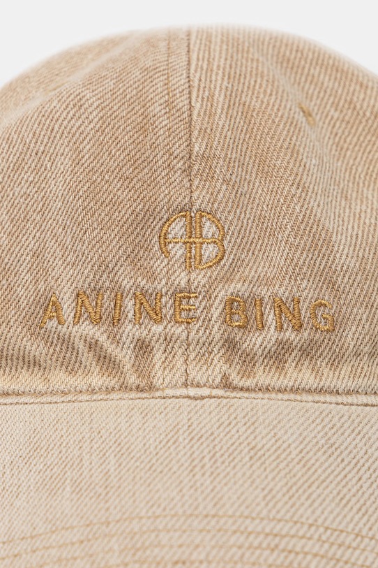 Anine Bing JEREMY BASEBALL CAP - BUTTER YELLOW czapka bejsbolówka bawełniana damska A.12.11962.YLW31 beżowy SS26