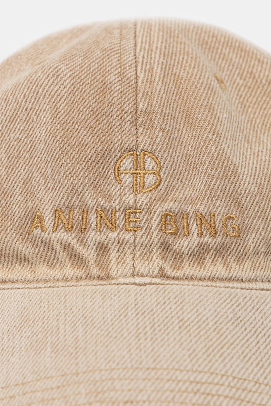 Anine Bing JEREMY BASEBALL CAP - BUTTER YELLOW czapka bejsbolówka bawełniana damska A.12.11962.YLW31 beżowy SS26