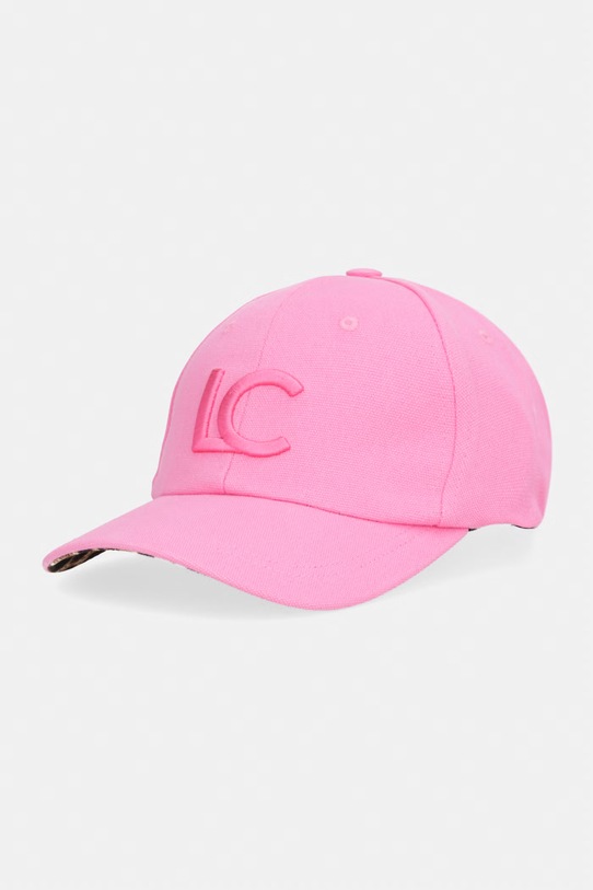 Lola Casademunt czapka z daszkiem bawełniana aplikacja różowy LS2607010