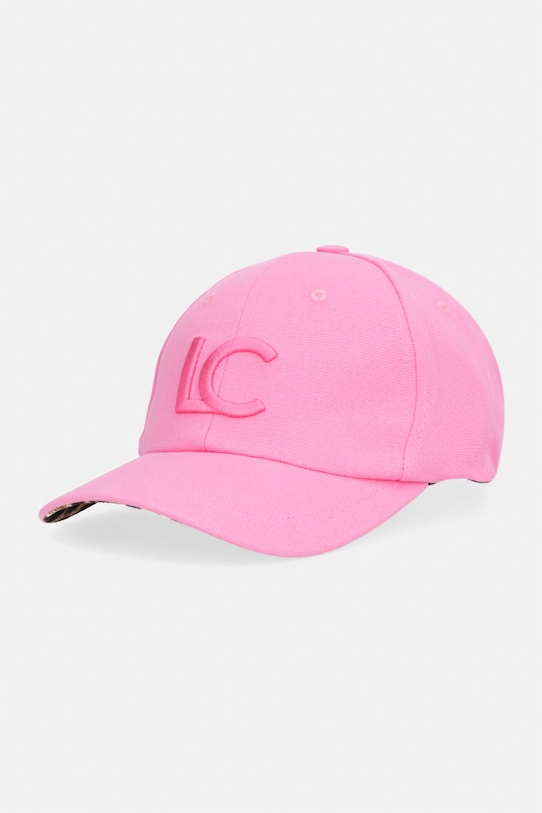 Lola Casademunt czapka z daszkiem bawełniana aplikacja różowy LS2607010