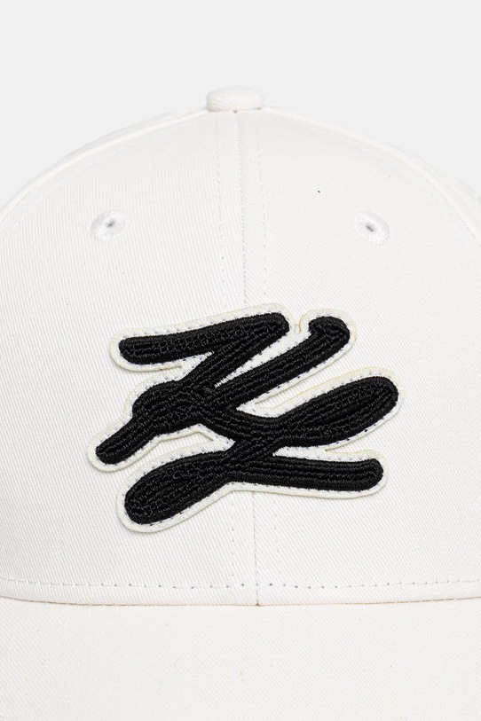 Karl Lagerfeld czapka z daszkiem damska bawełniana K/AUTOGRAPH beżowy B2W33019